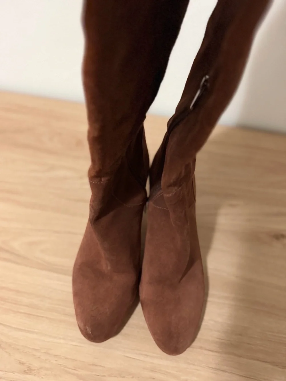 Vince Camuto Chestnut Brown Over-the-Knee Suede Boots